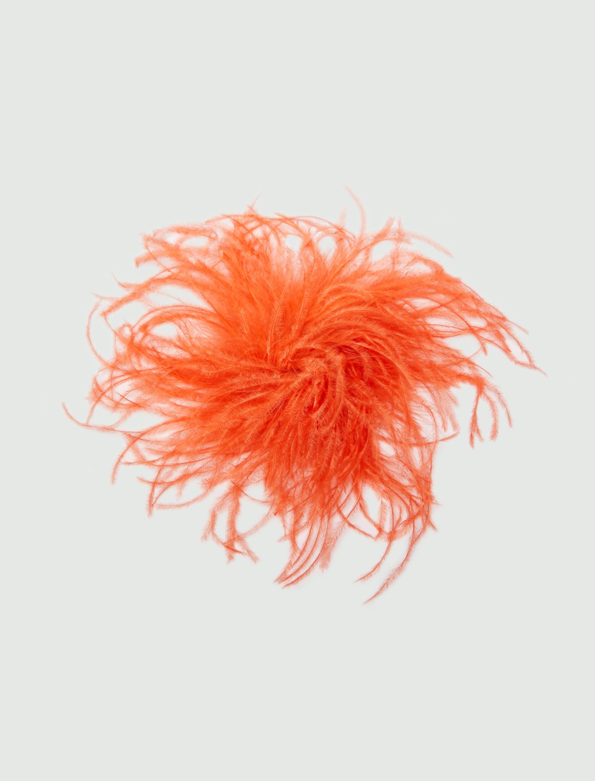Feather brooch - Orange - Marina Rinaldi