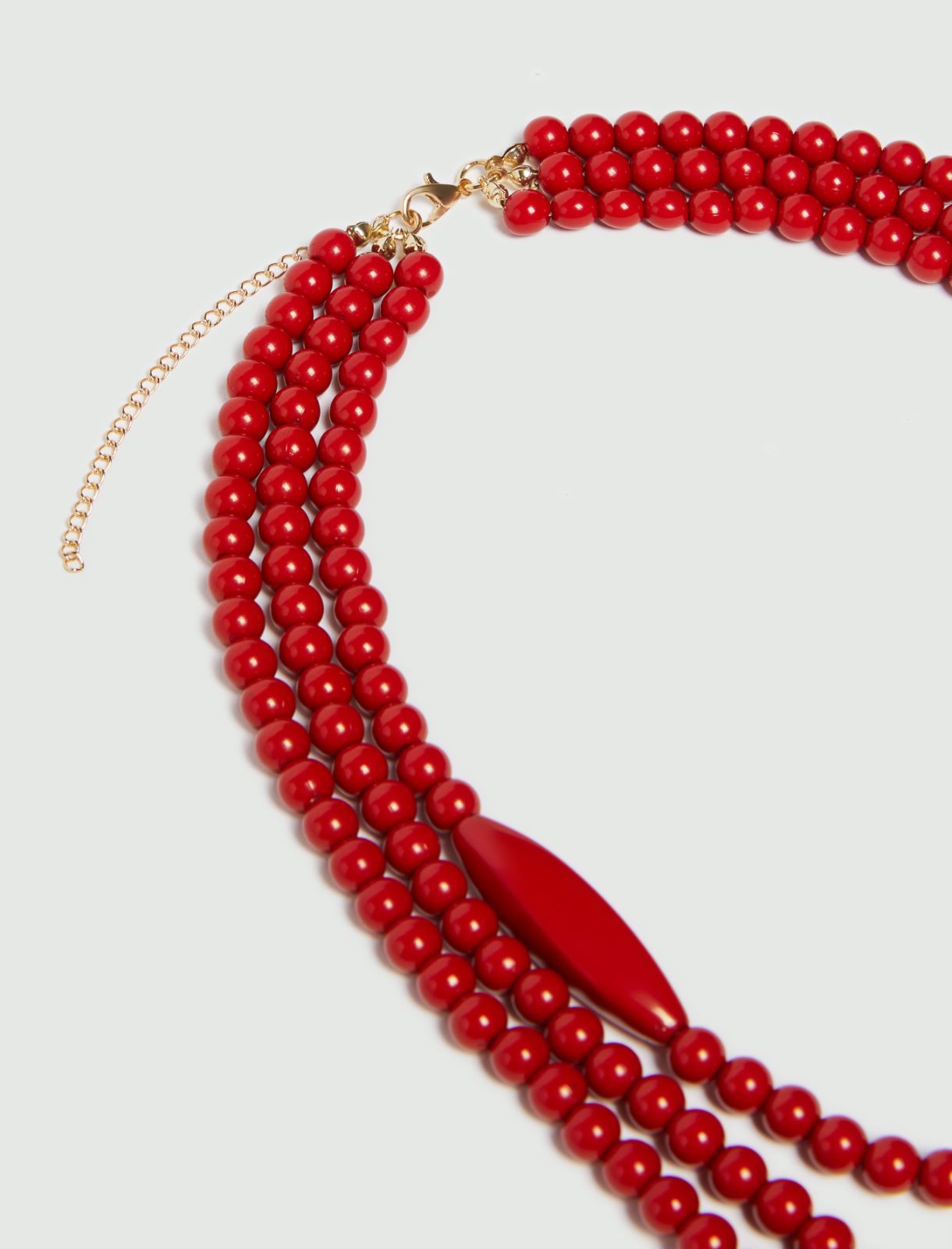 Multi-strand necklace - Red - Marella - 2