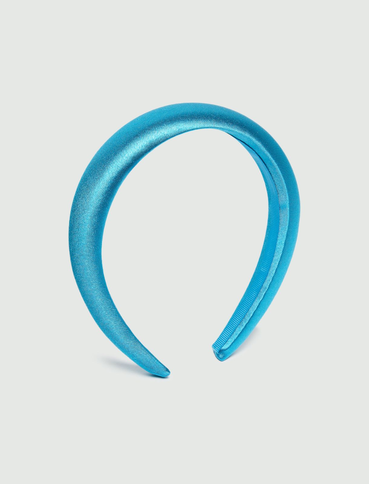 Satin hoop earrings - Turquoise - Marella