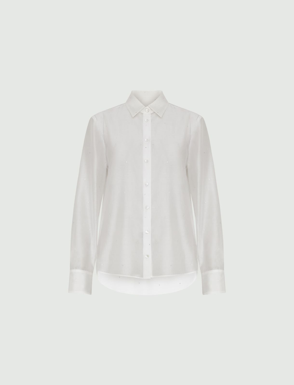 Rhinestone shirt - White - Marella - 5