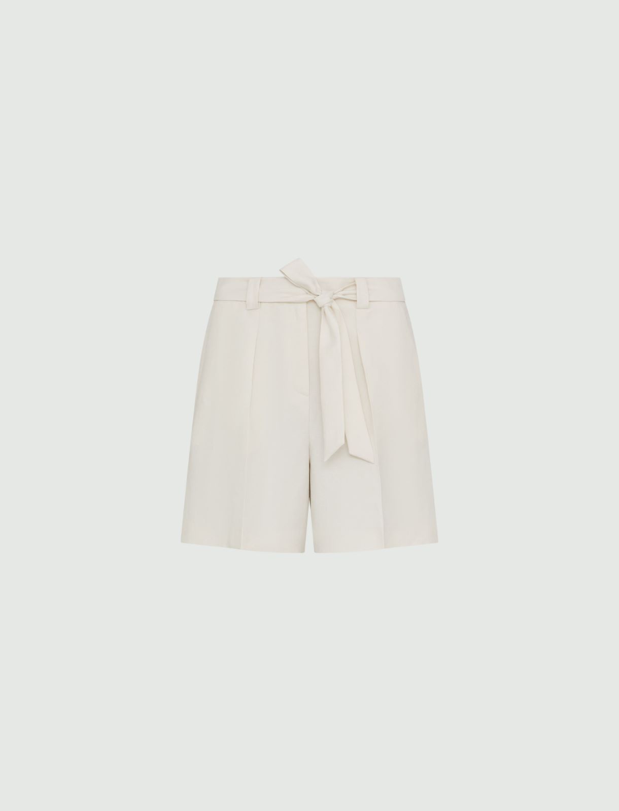 Linen-blend shorts - White - Marella