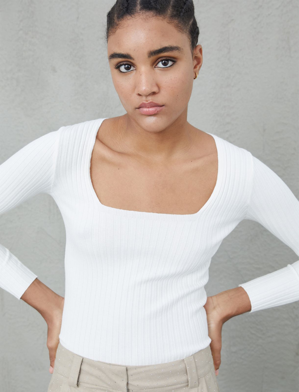 Slim-fit sweater - Ivory - Marina Rinaldi - 4