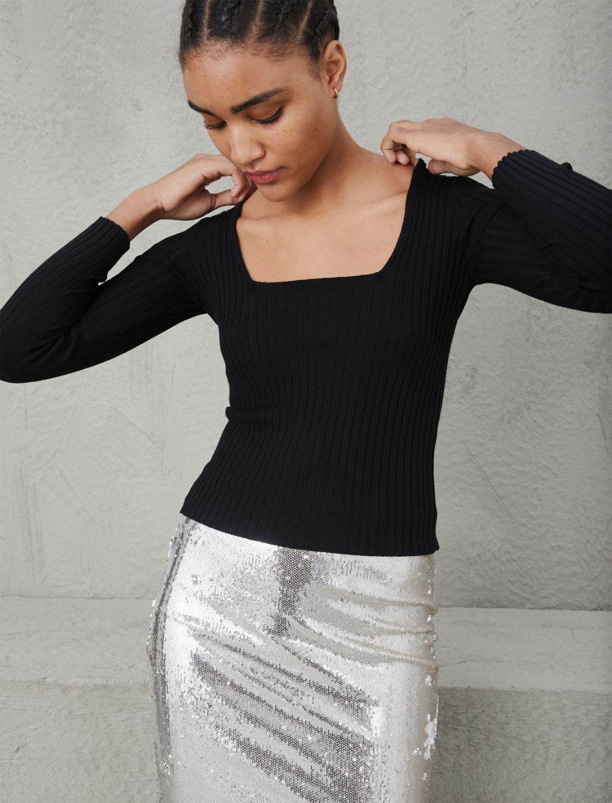 Slim-fit sweater - Black - Marella - 3