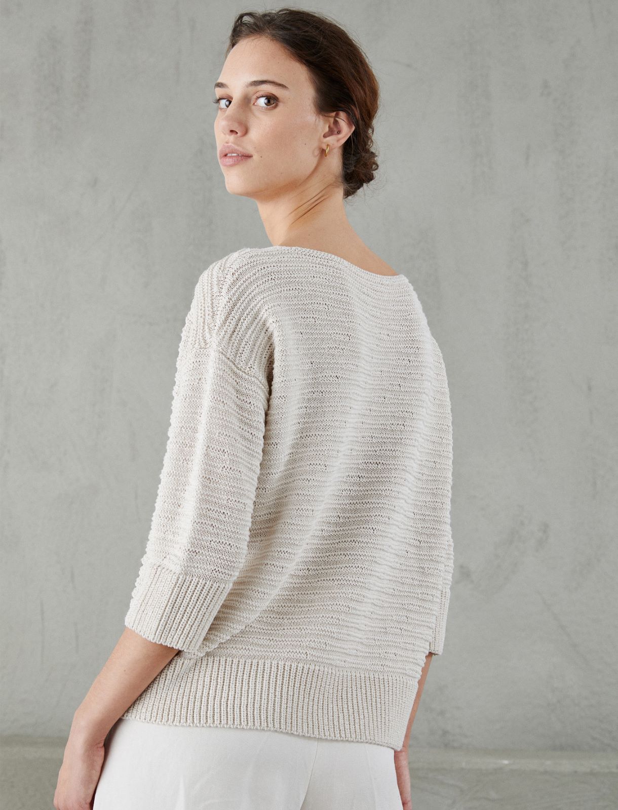 Boxy sweater - Ecru - Marella - 2