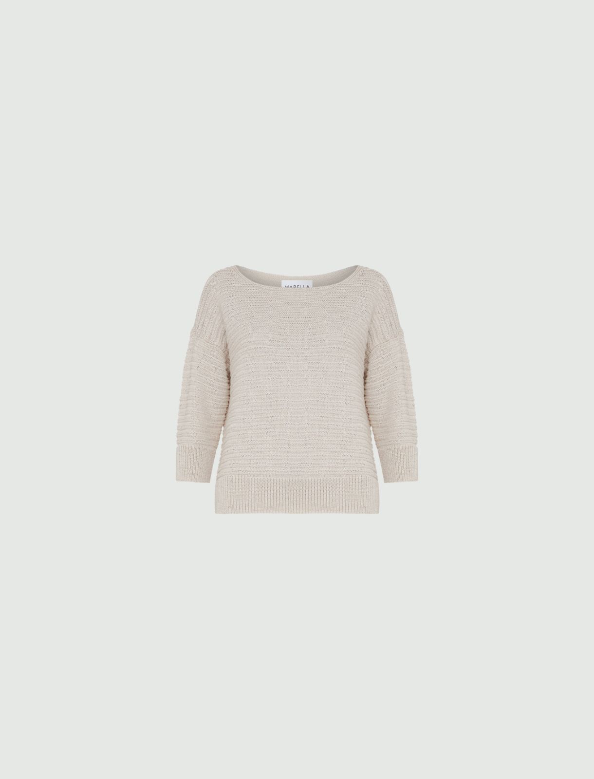 Boxy sweater - Ecru - Marella - 5