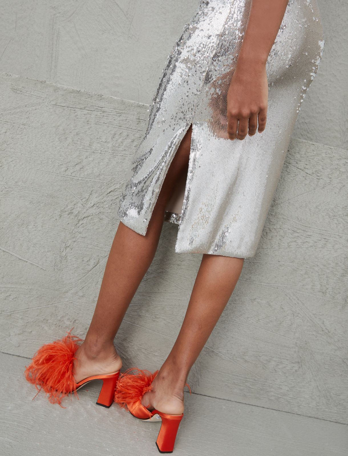 Sequin skirt - Silver - Marina Rinaldi - 4