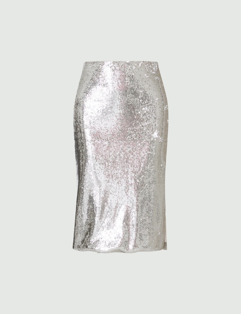 Sequin skirt - Silver - Marella - 2