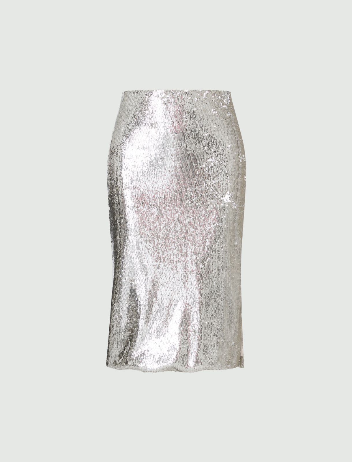 Sequin skirt - Silver - Marina Rinaldi - 5