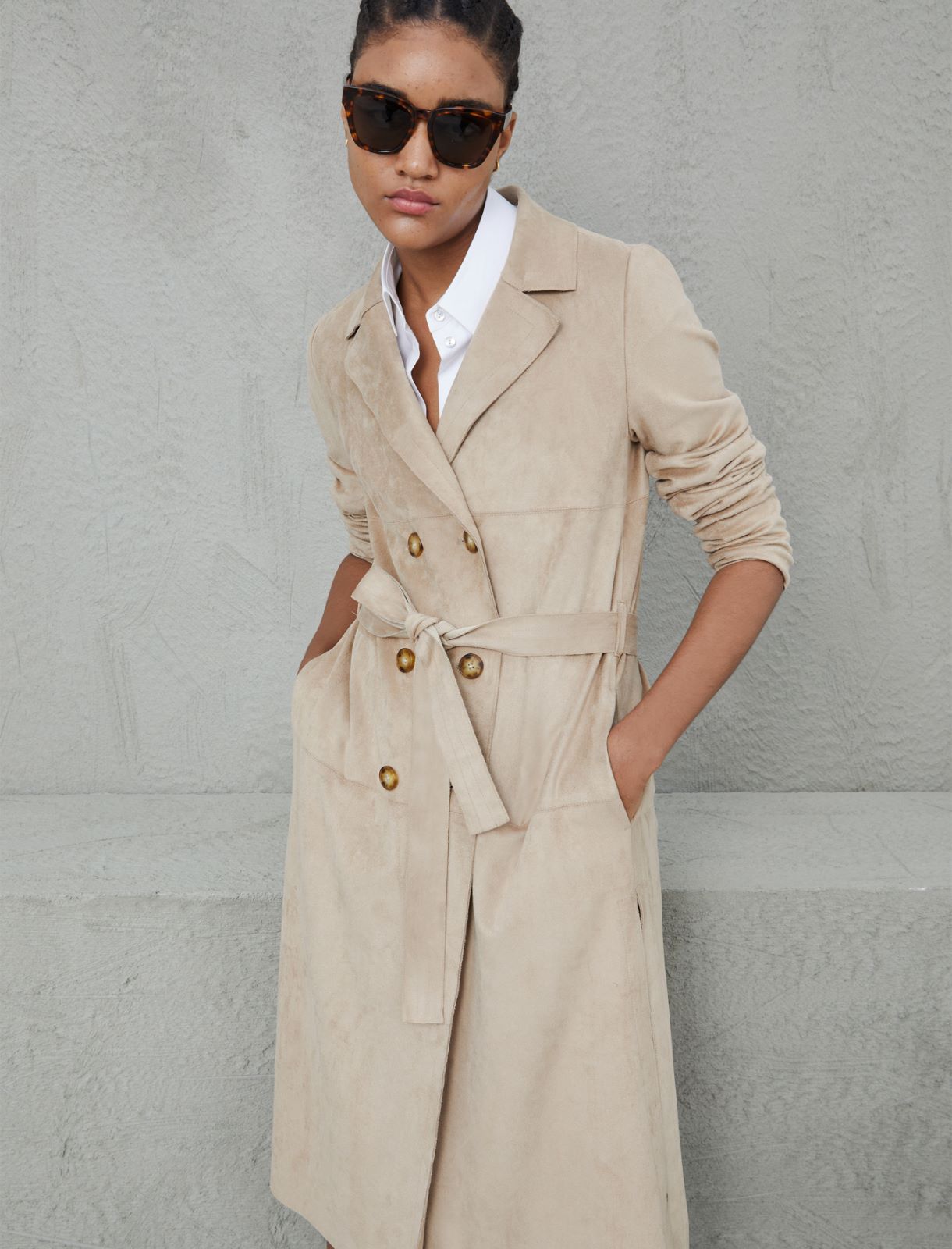 Double-breasted trench coat - Sand - Marella - 4
