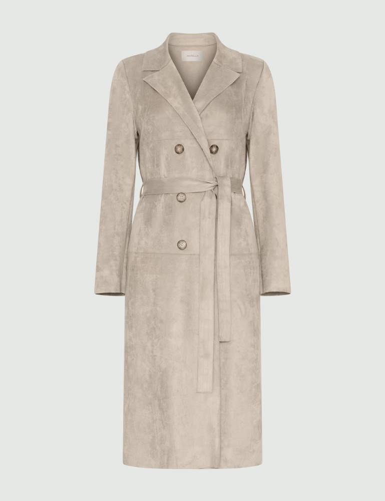 Double-breasted trench coat - Piaskowy - Marella - 2