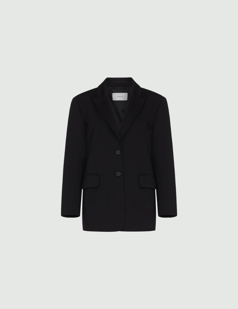 Jersey blazer - Black - Marina Rinaldi - 2