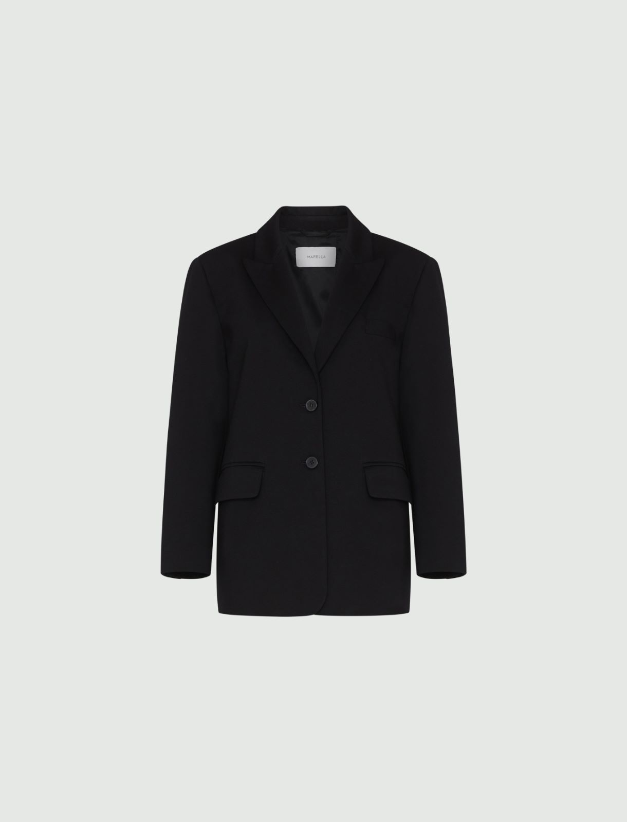 Jersey blazer - Black - Marella - 5