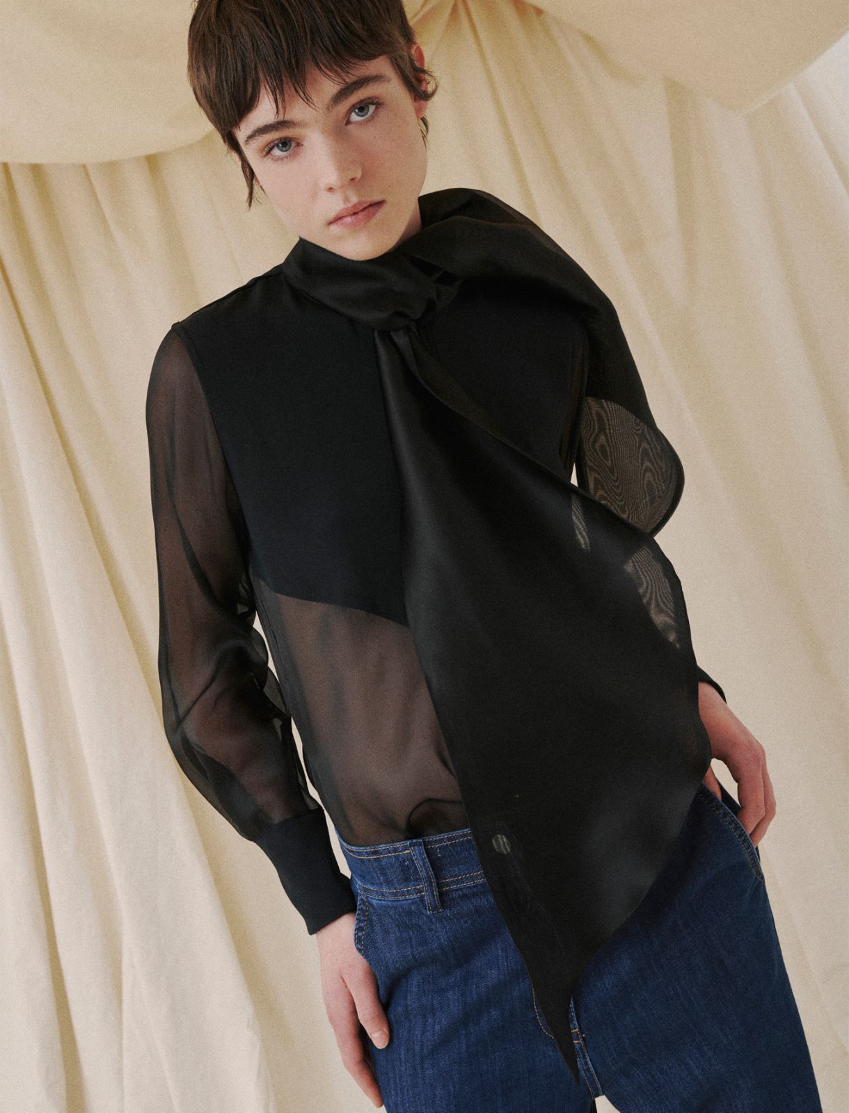 Silk shirt - Black - Marella - 3