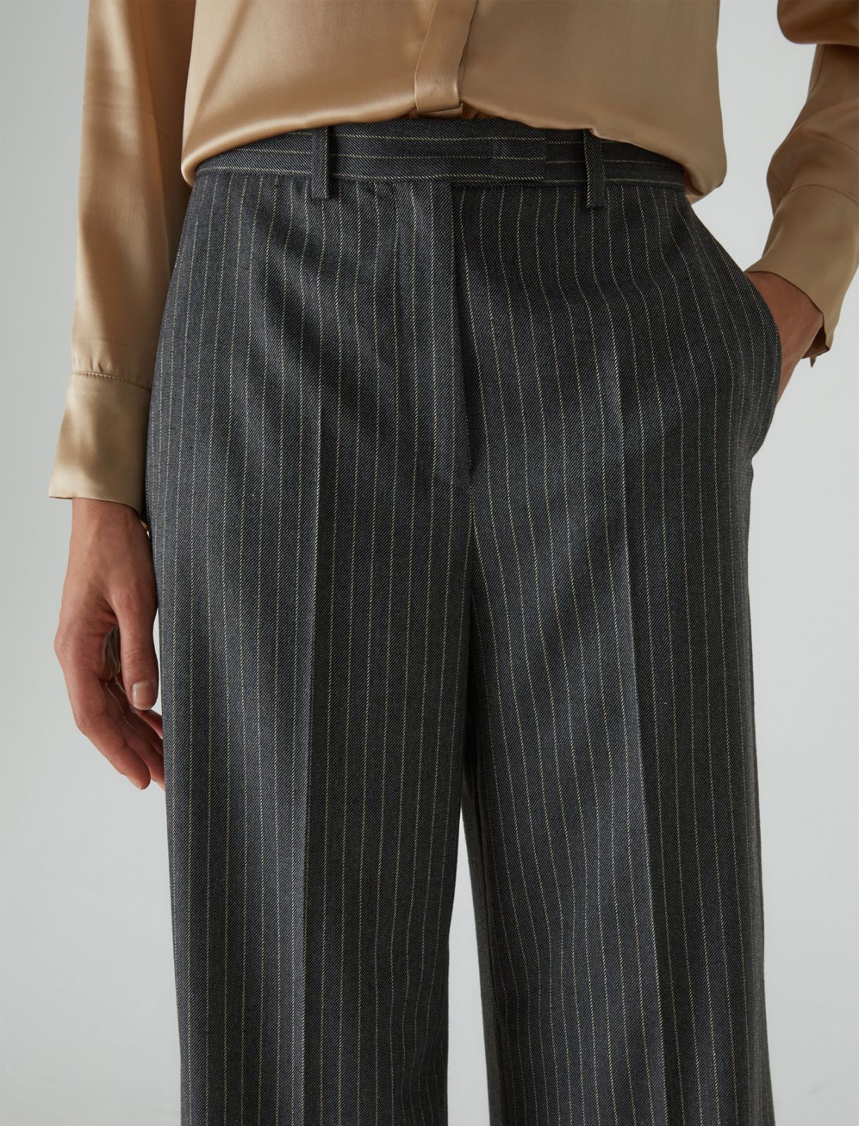 Wide-leg trousers - Medium grey - Marella - 4
