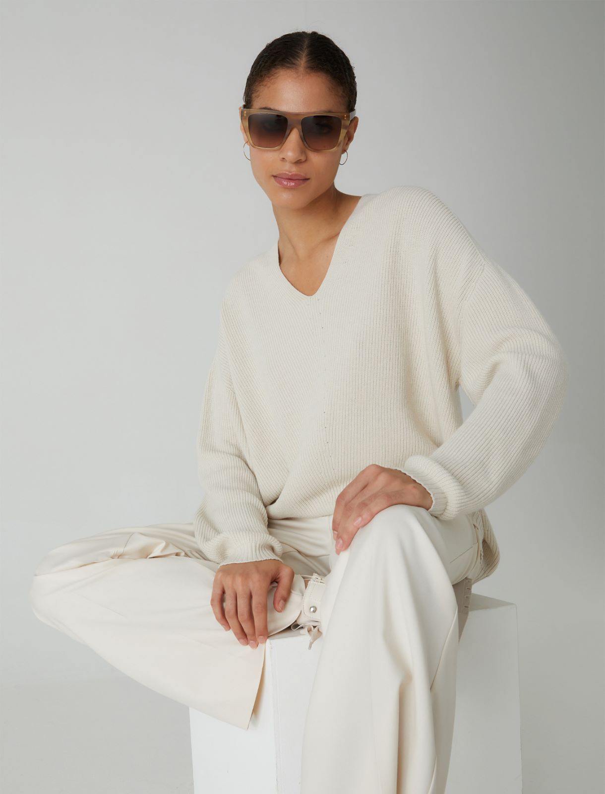 Boxy sweater - Wool white - Marella - 3