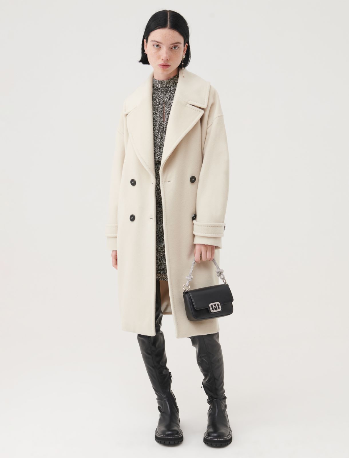 Oversized coat - White - Marella