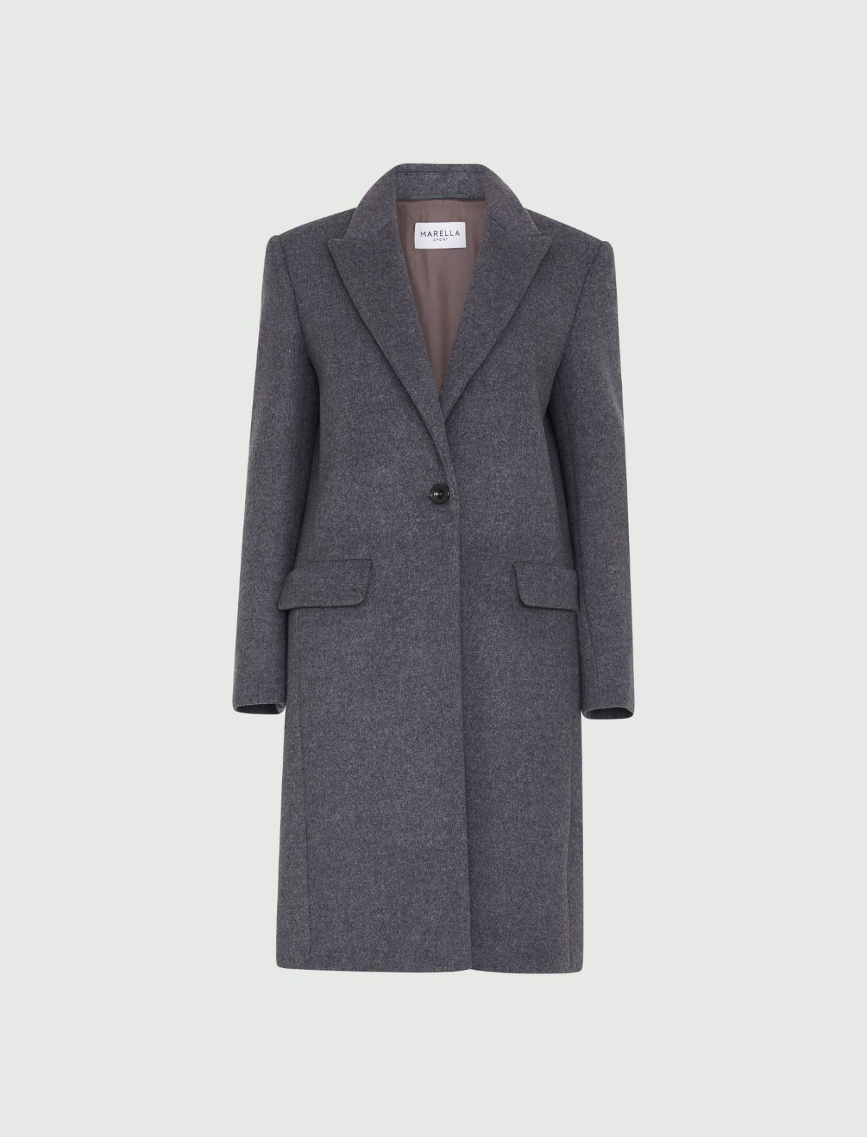 Cloth coat - Melange grey - Marella - 5