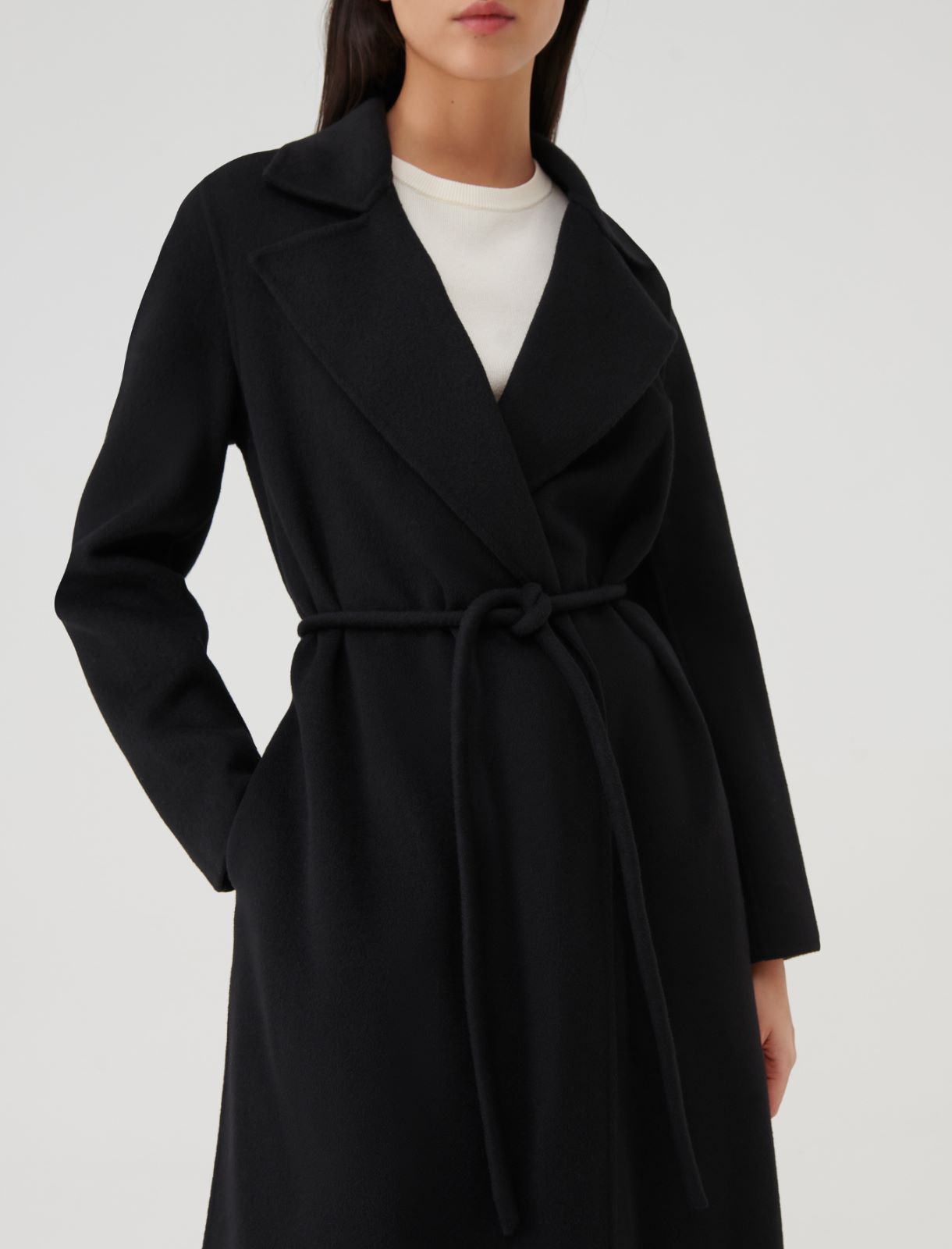 Belted coat - Black - Marella - 4