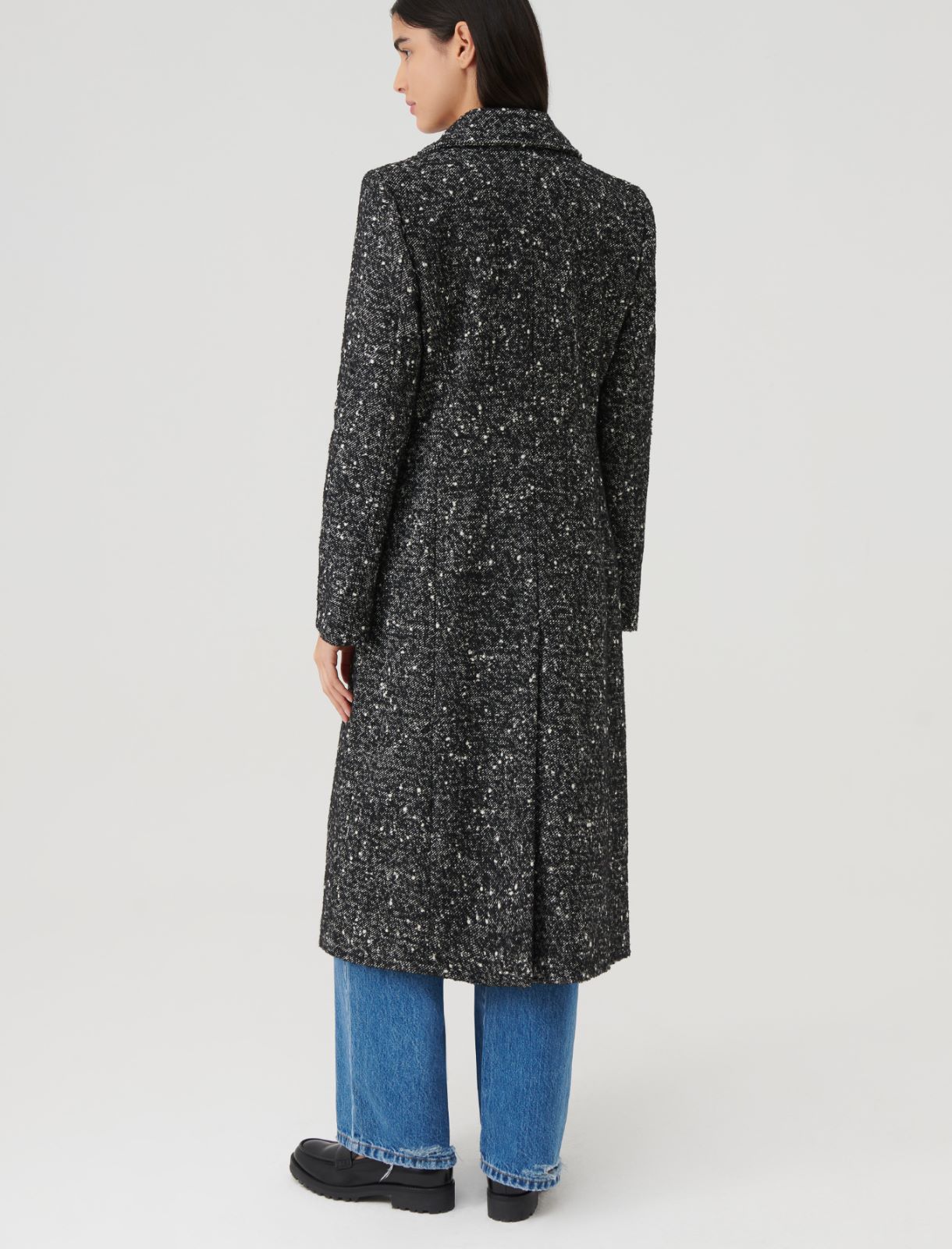 Tweed coat - Black - Marella - 2
