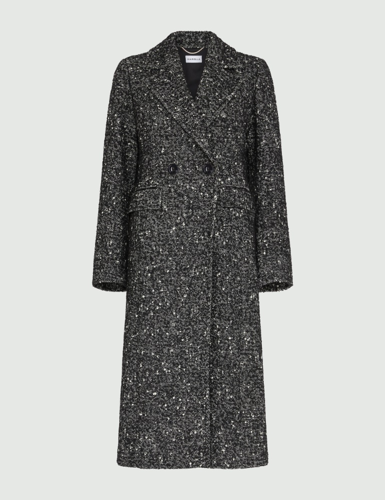 Tweed coat - Black - Marella - 2