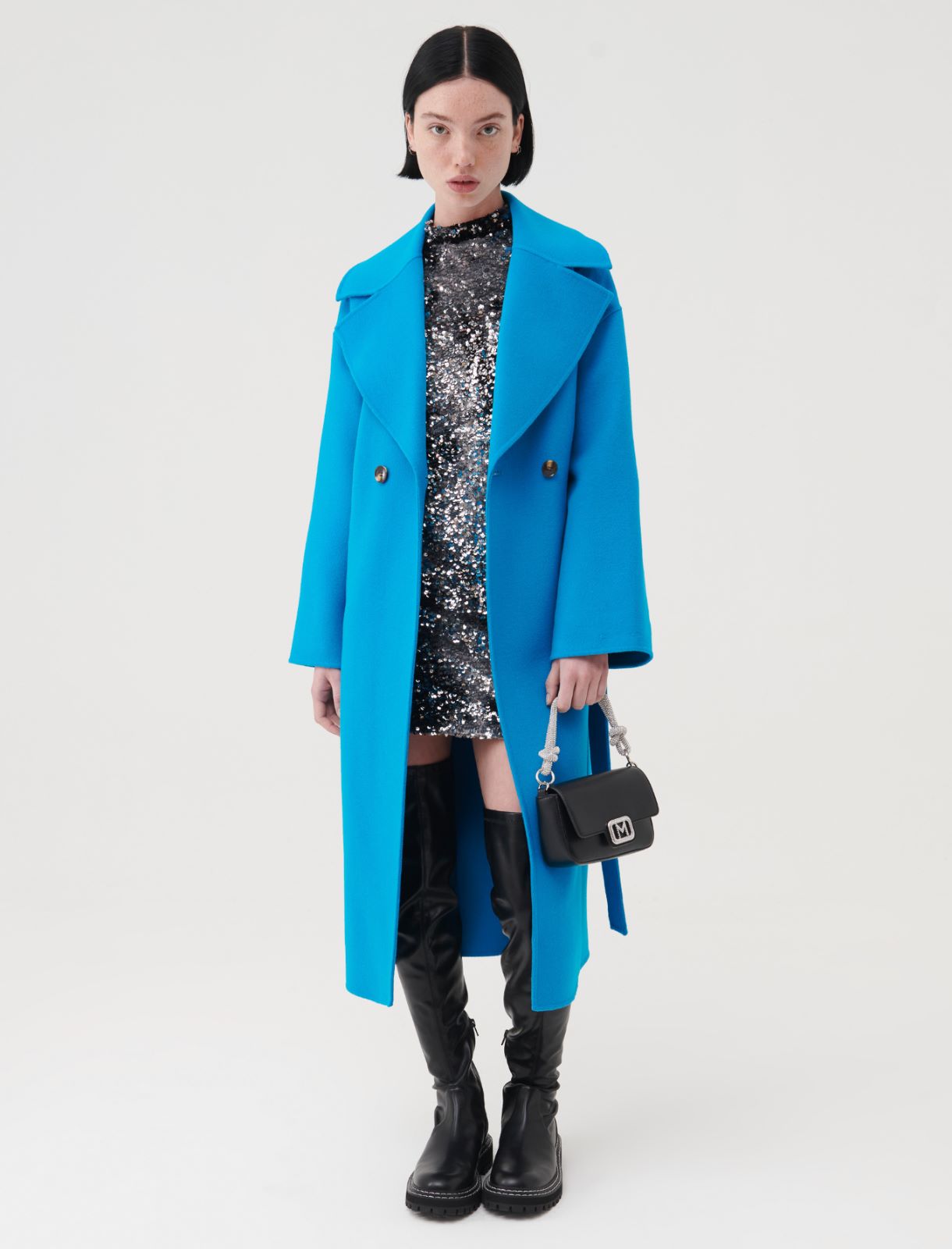 Manteau avec ceinture - Turquoise - Marella