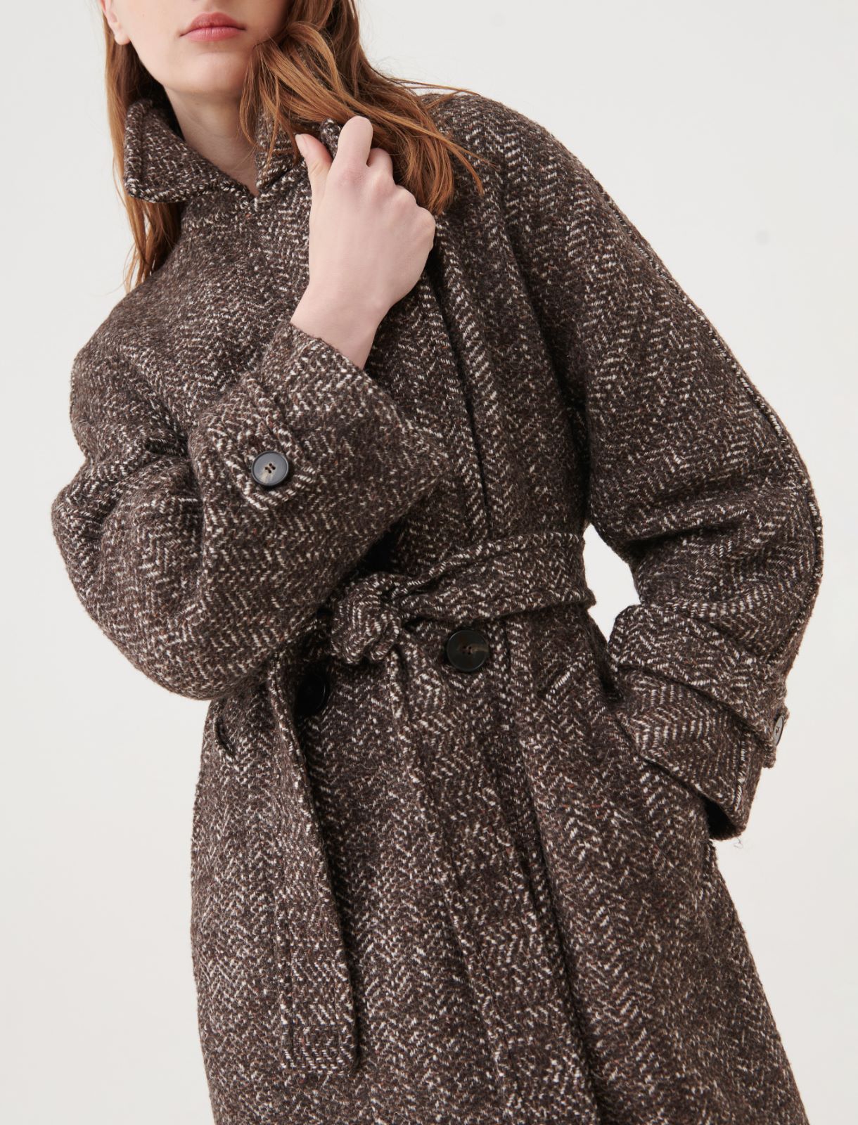 Double-breasted coat - Brown - Marella - 4