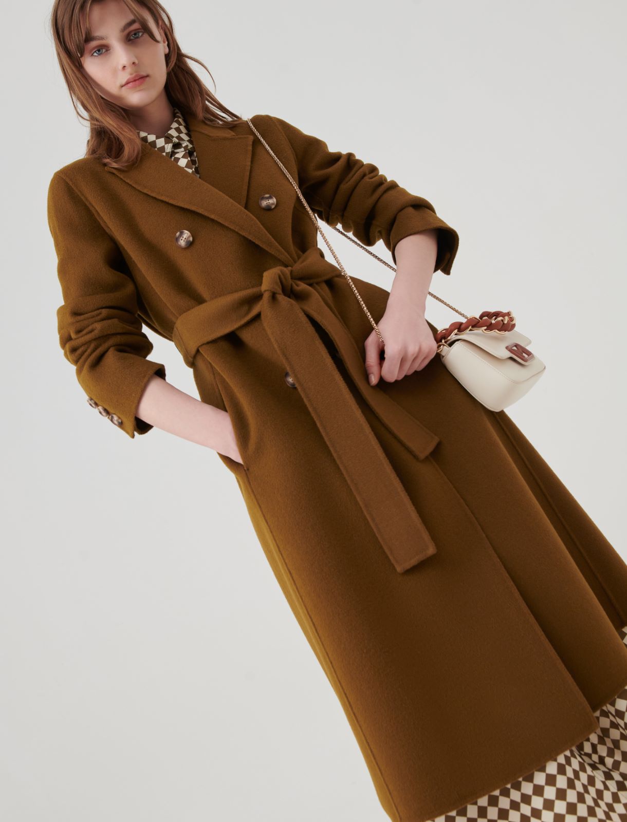 Manteau avec ceinture - Olive - Marella - 3
