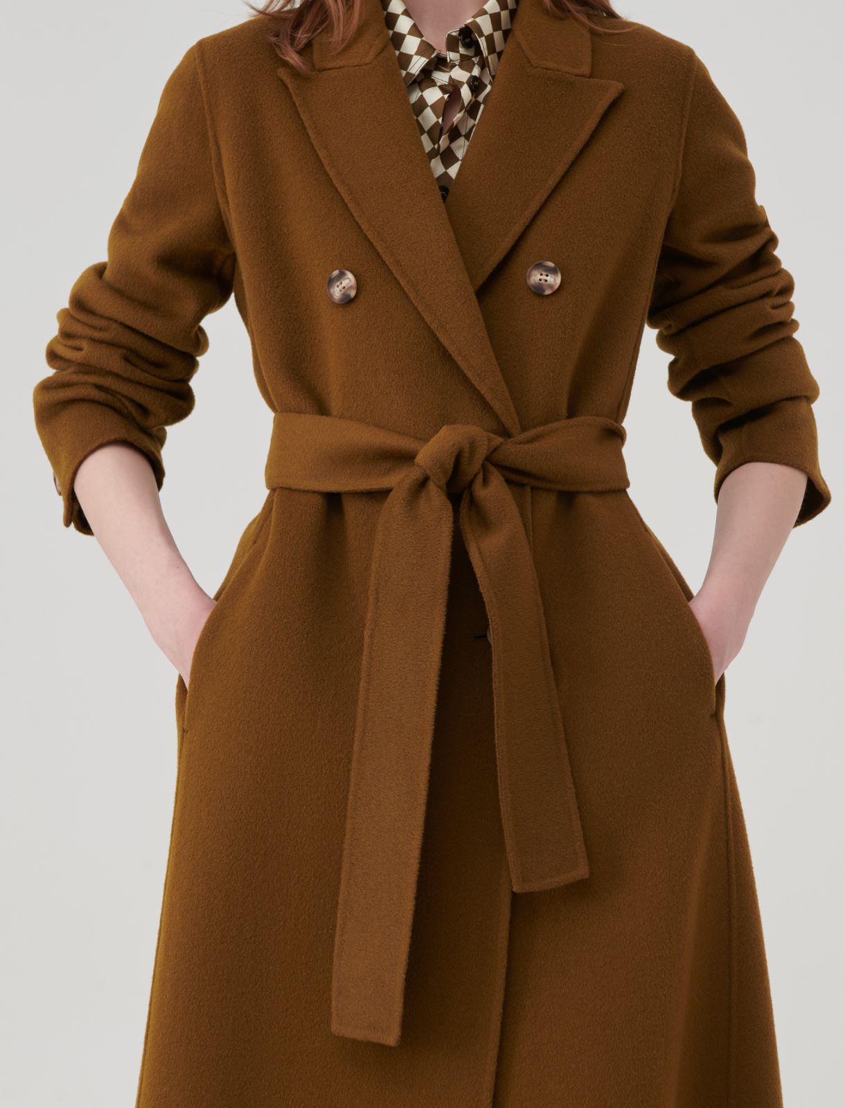 Manteau avec ceinture - Olive - Marella - 4