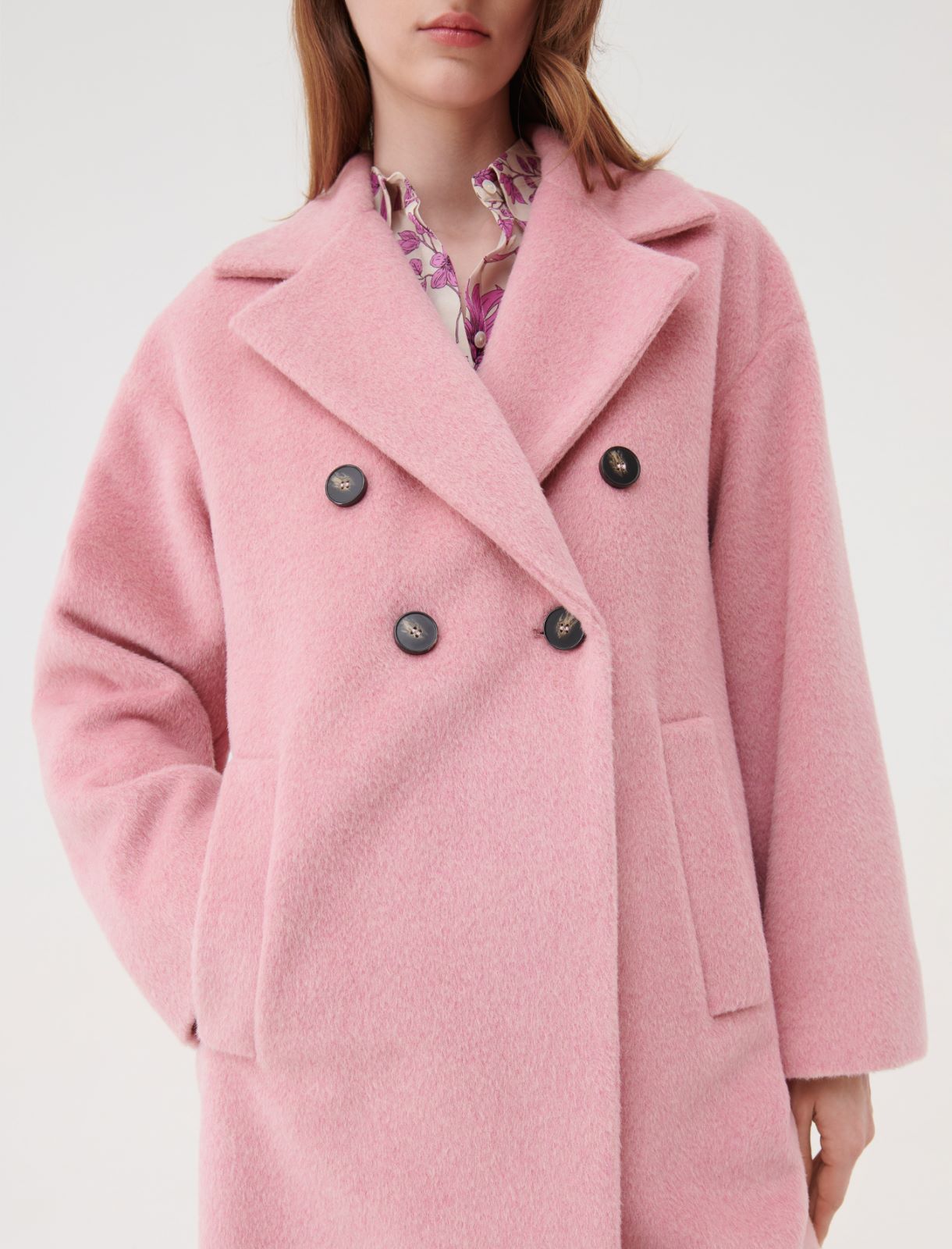 Light pink wool coat clearance women's