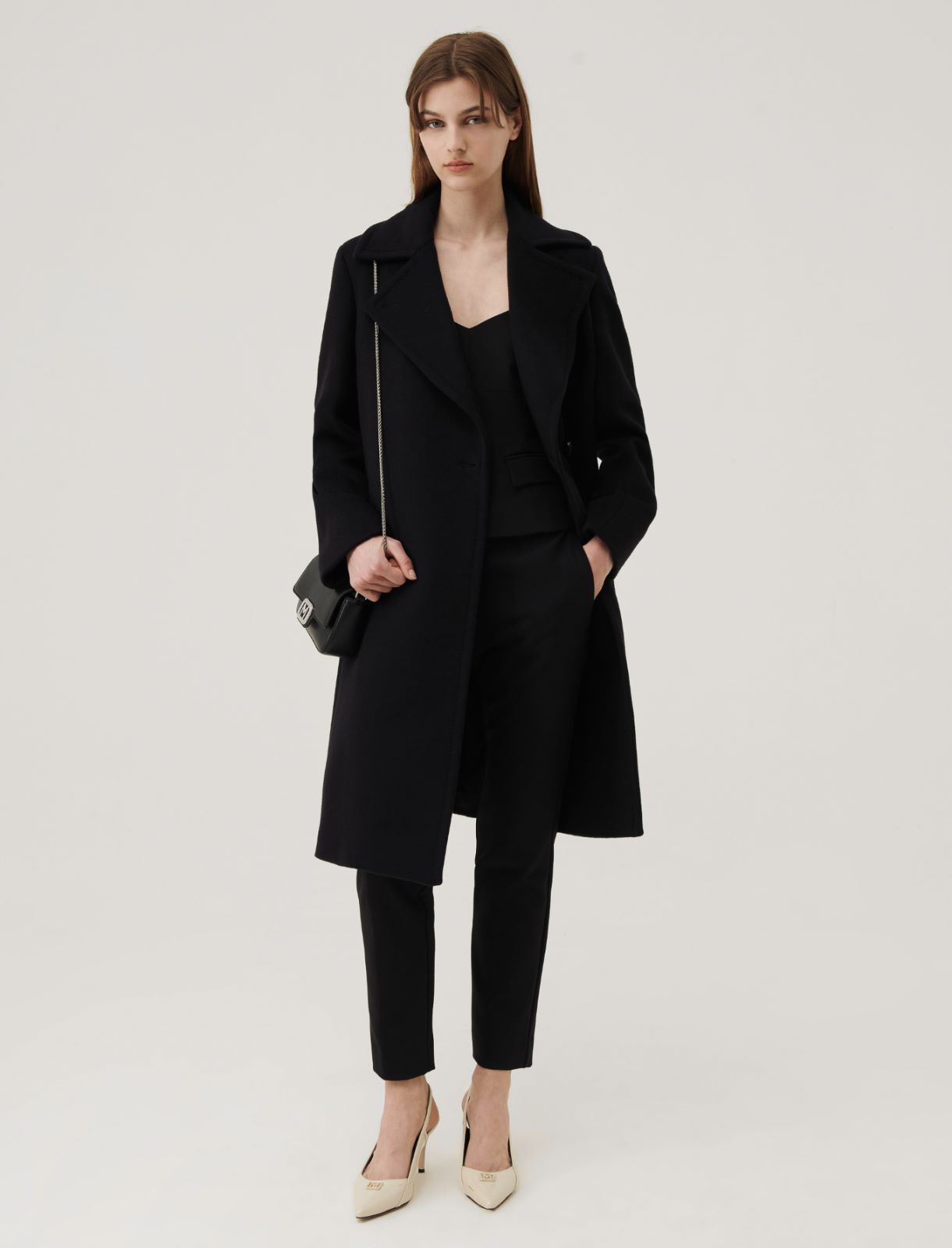 Manteau avec ceinture - Noir - Marella