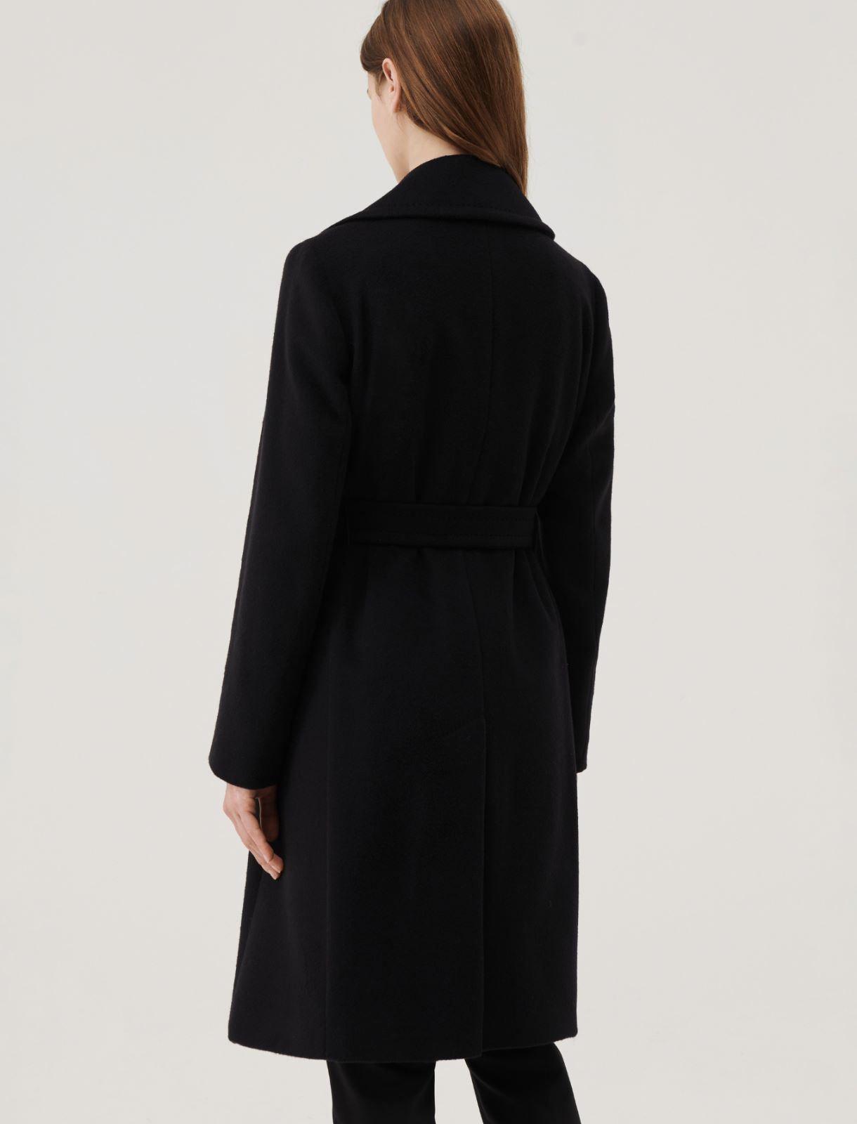 Belted coat - Black - Marella - 2