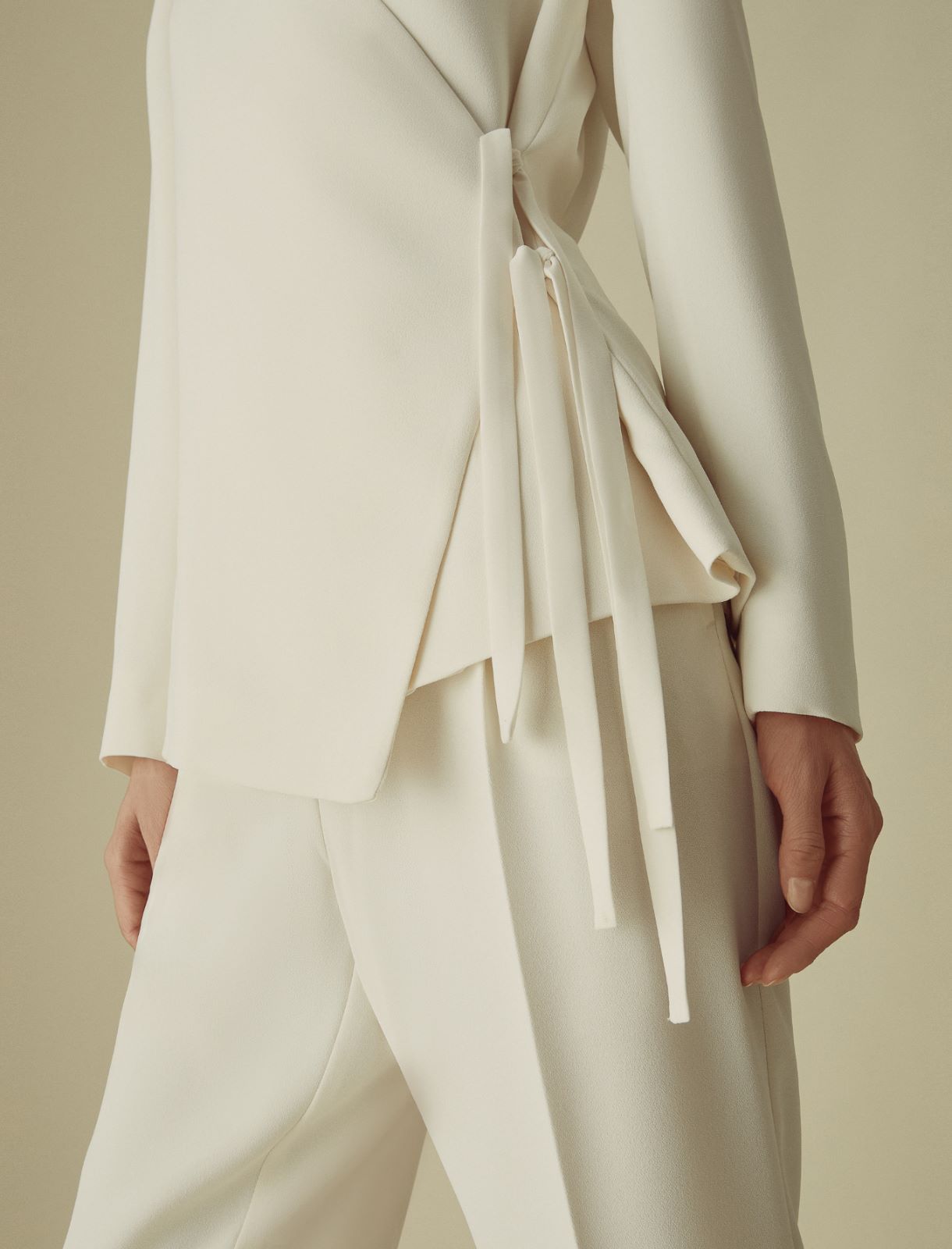 Crepe jacket - Wool white - Marella - 4