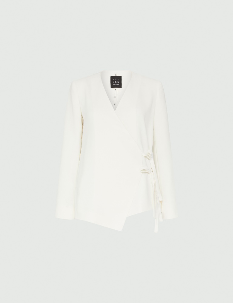 Crepe jacket - Wool white - Marella - 2