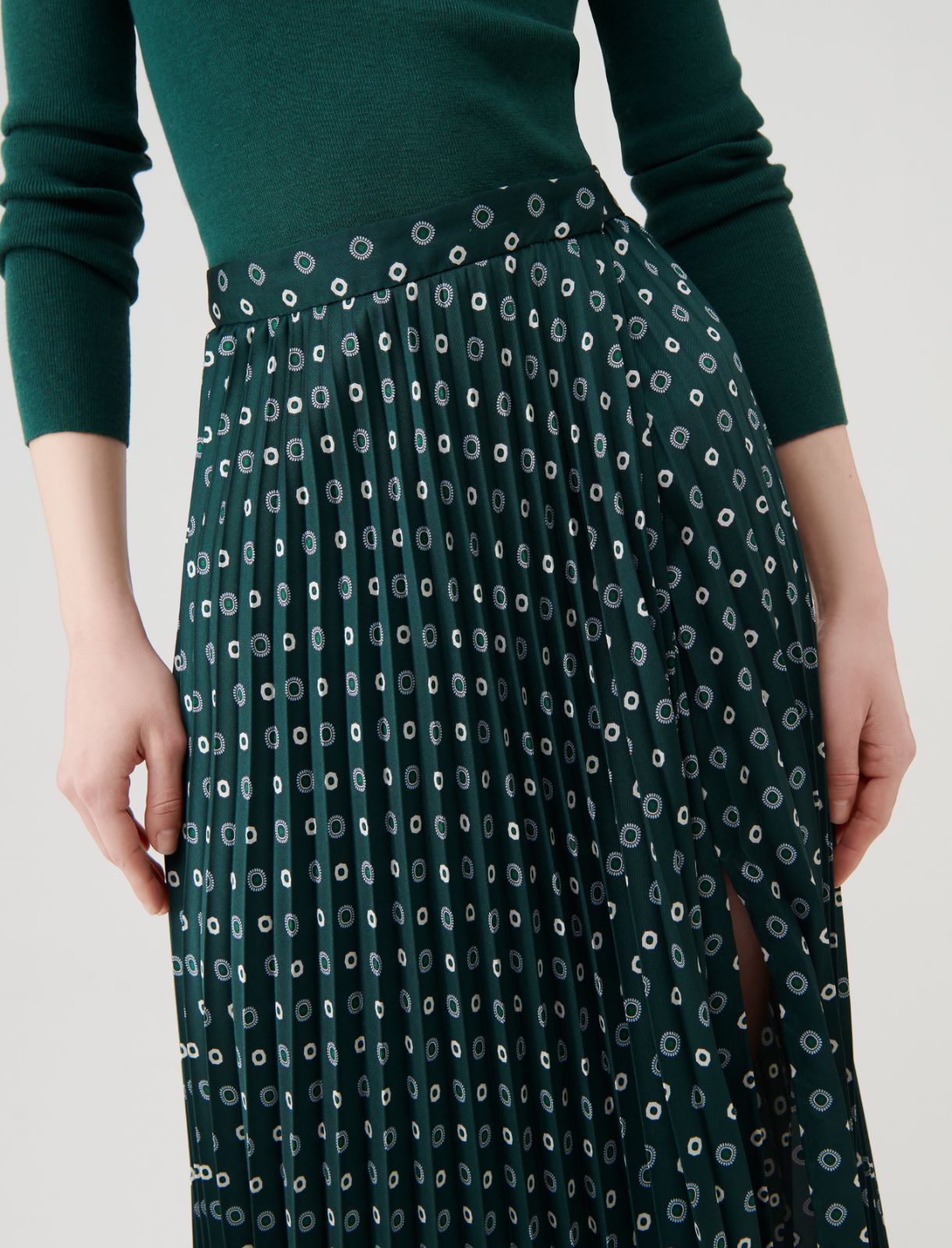 Pleated skirt - Dark green - Marella - 4
