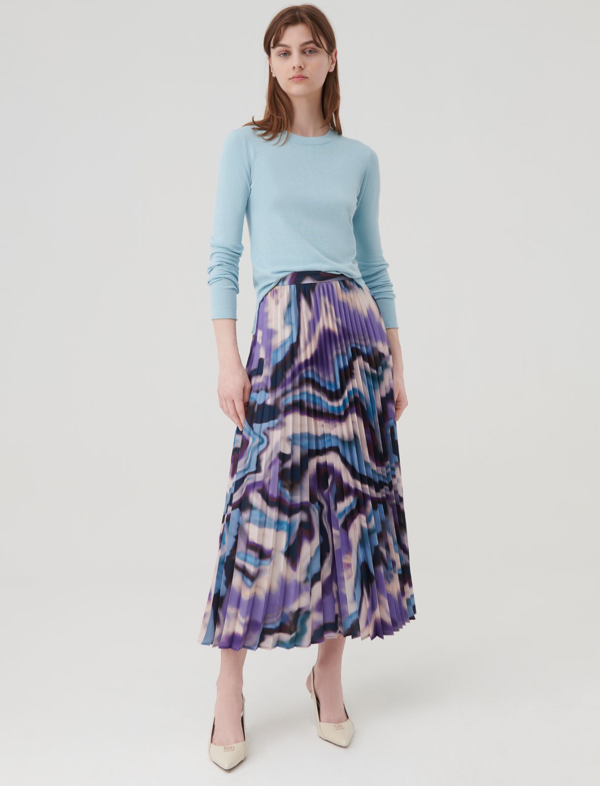 Pleated skirt - Dark blue - Marella