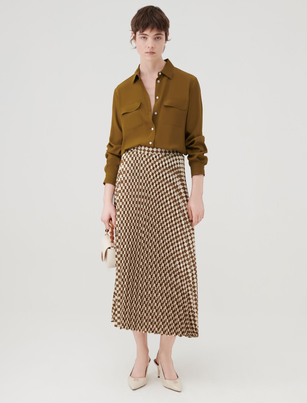 Pleated skirt - Olive - Marella
