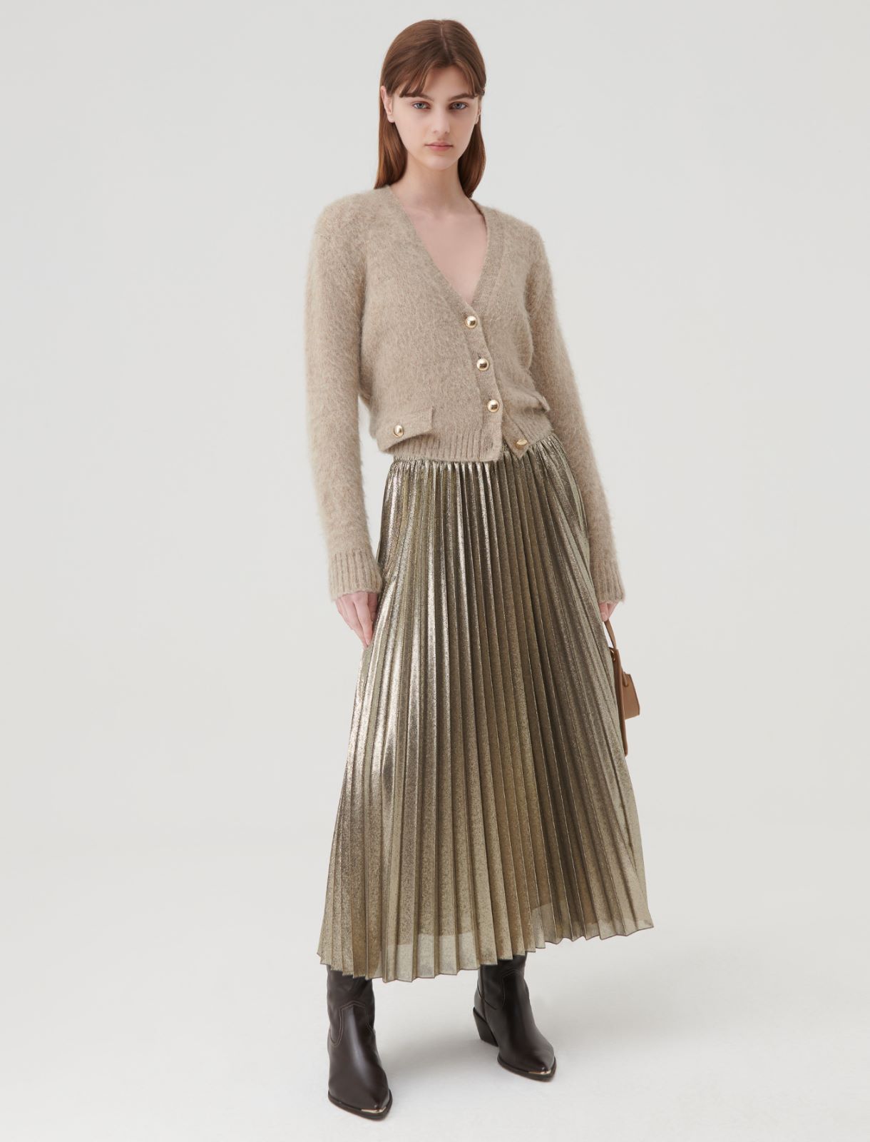 Pleated skirt - Light gold - Marella