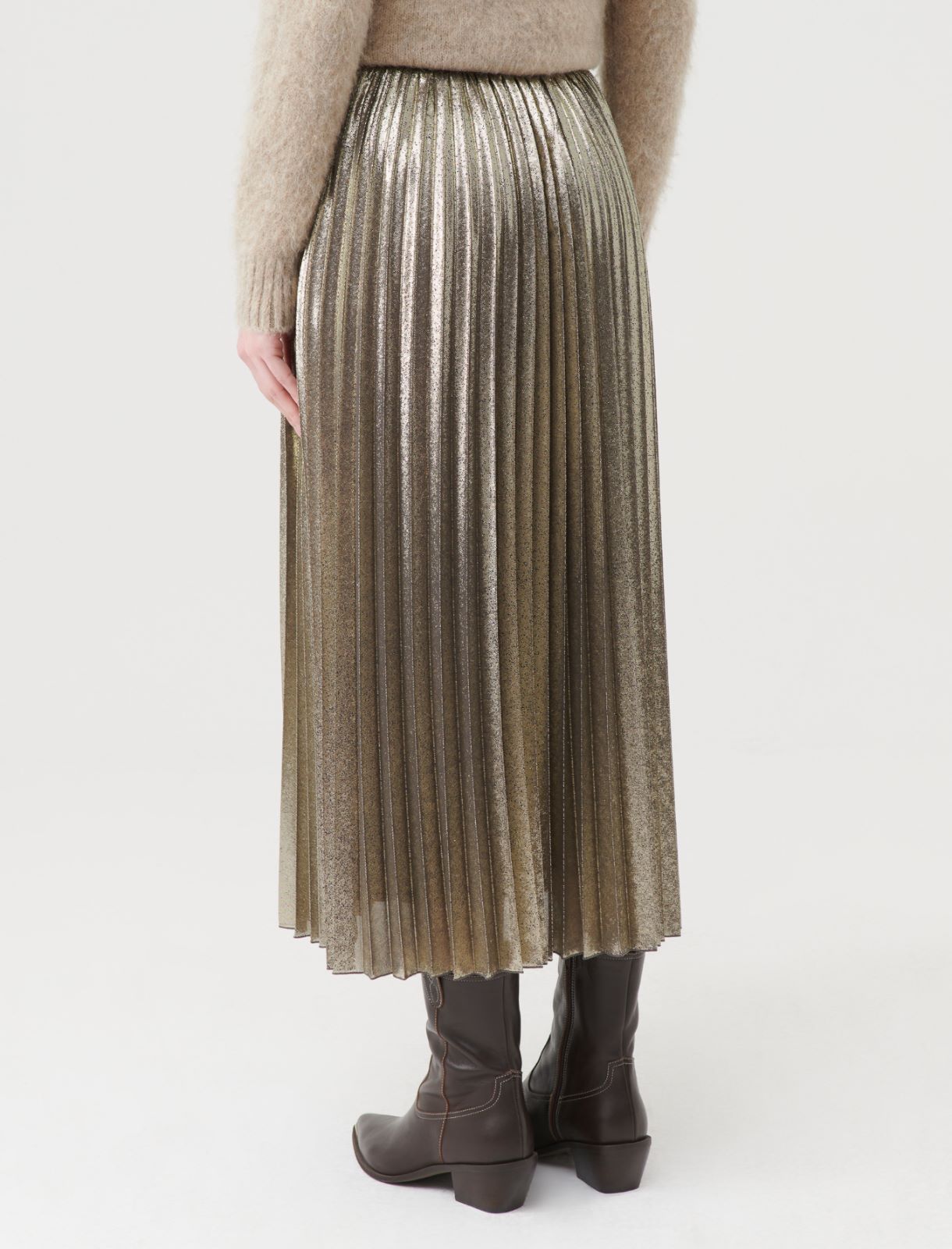 Pleated skirt - Light gold - Marella - 2