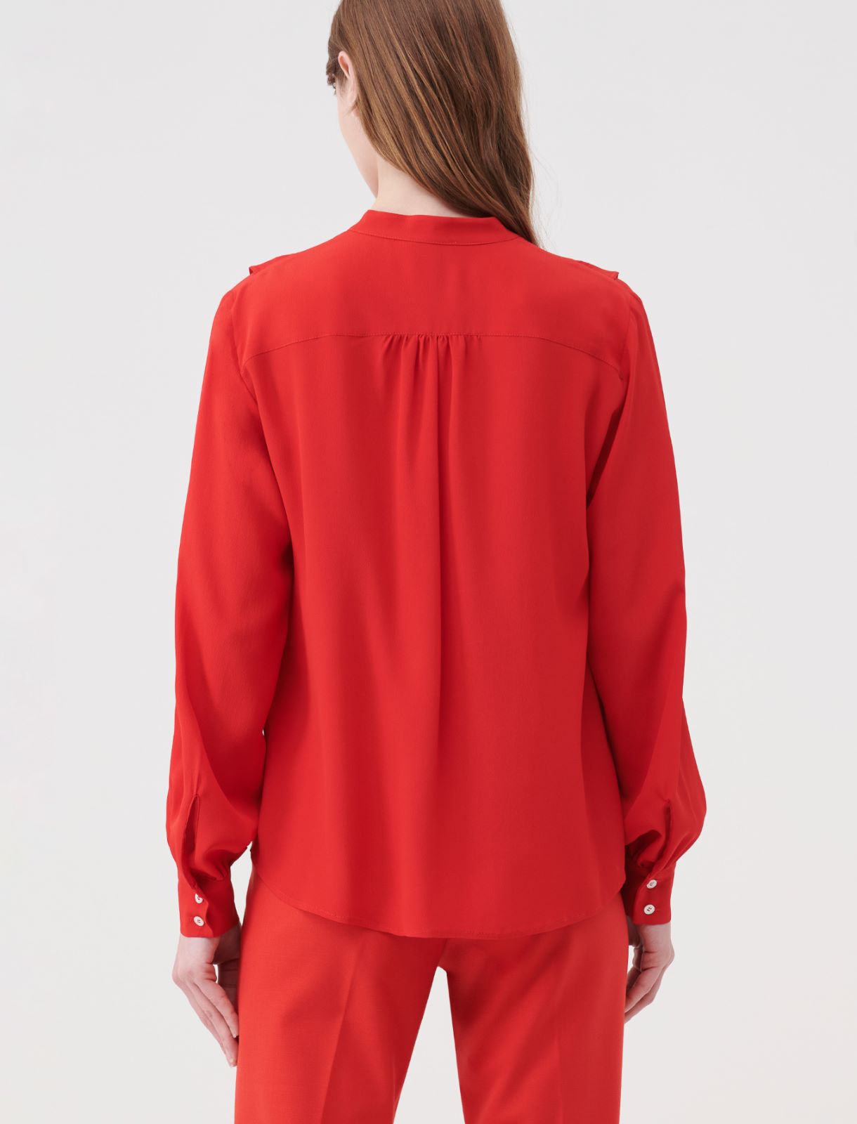 Ruched shirt - Red - Marella - 2