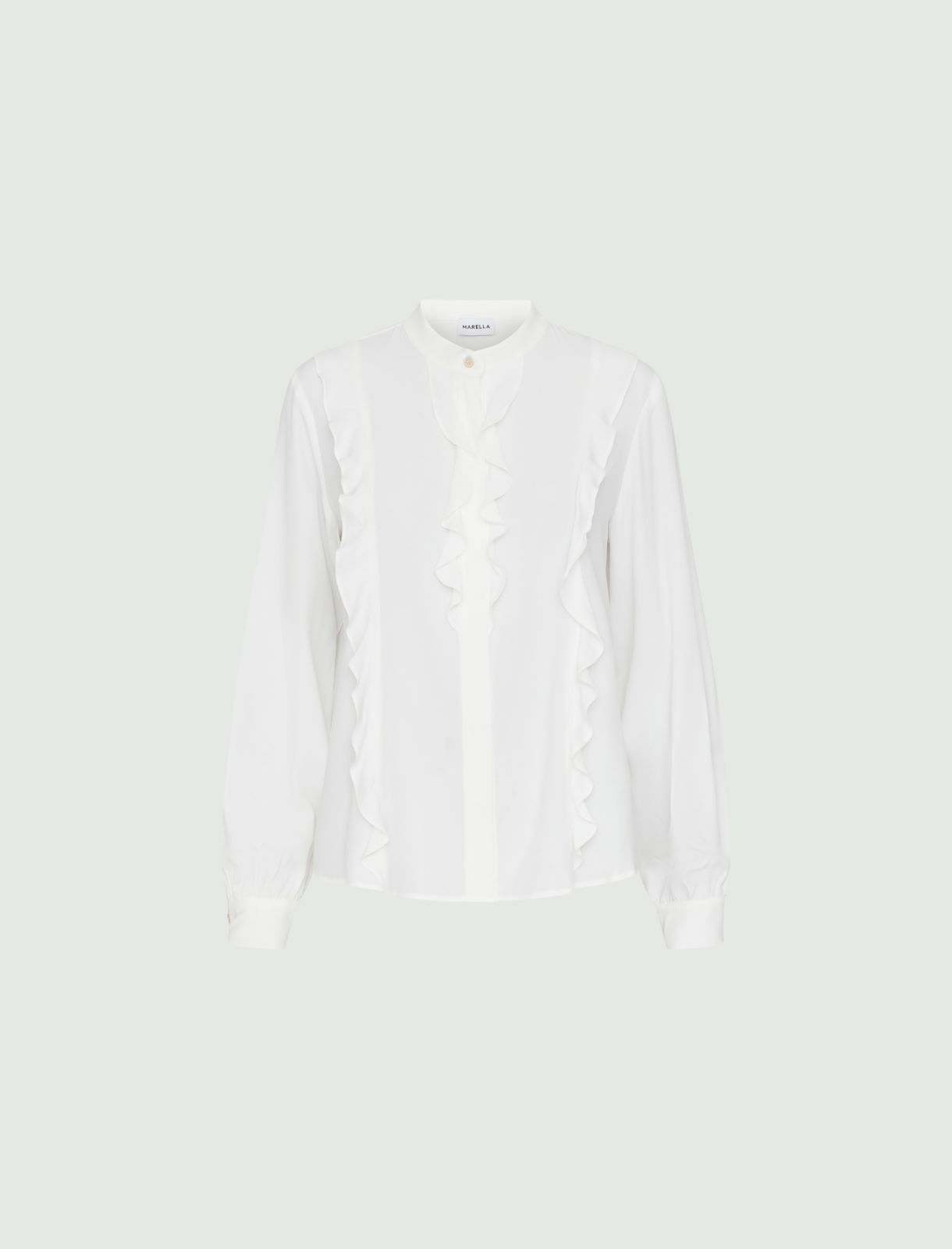 Ruched shirt - Cream - Marella - 5
