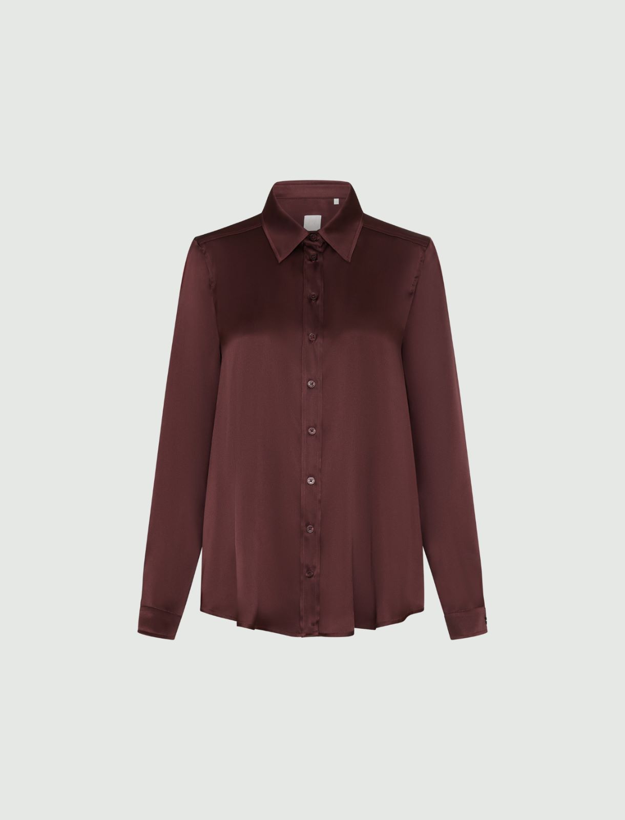 Satin shirt - Bordeaux - Marella - 5