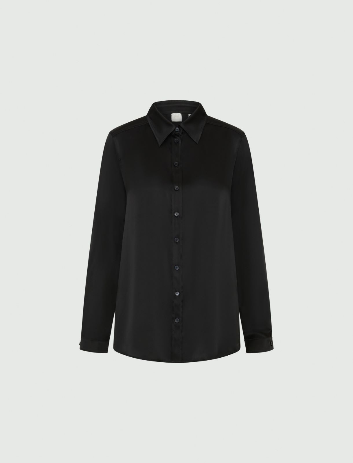 Satin shirt - Black - Marella - 5