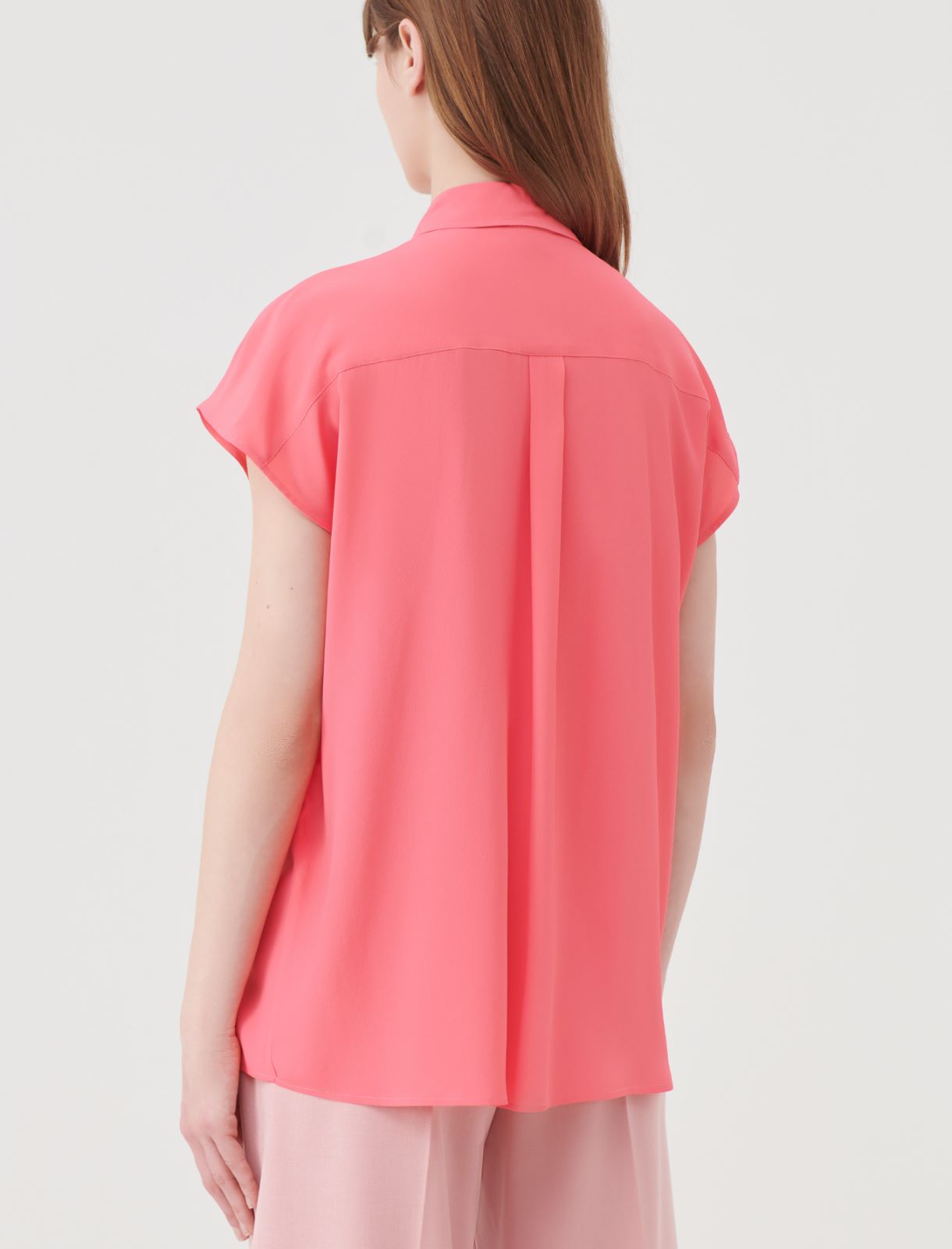 Crepe shirt - Shocking pink - Marella - 2