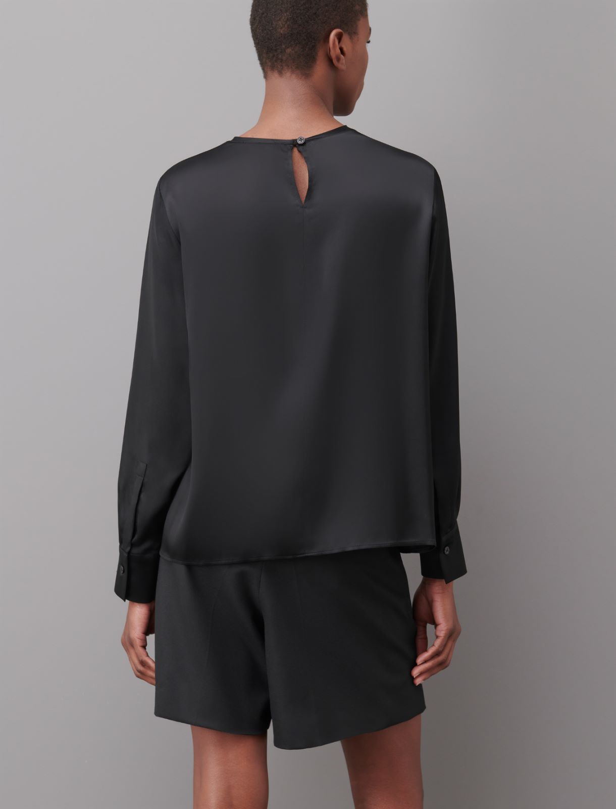 Satin blouse - Black - Marella - 2