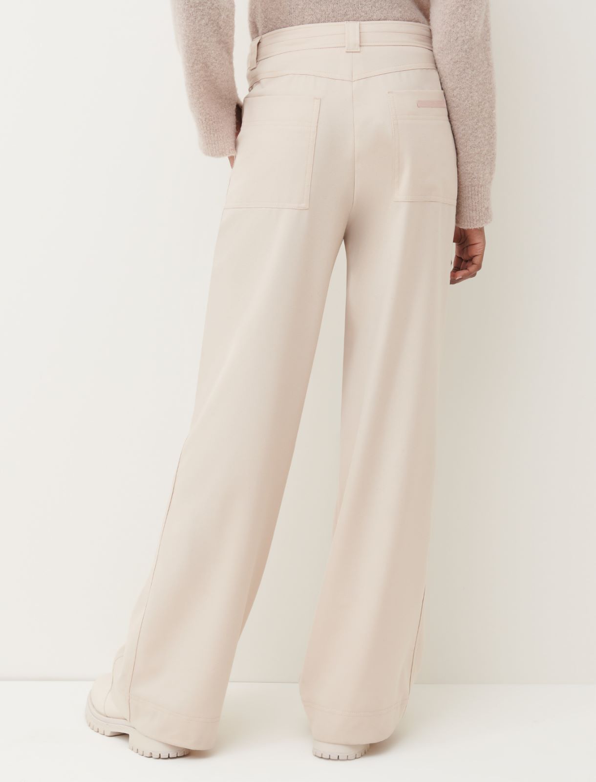 Flannel trousers - Natural - Marella - 2