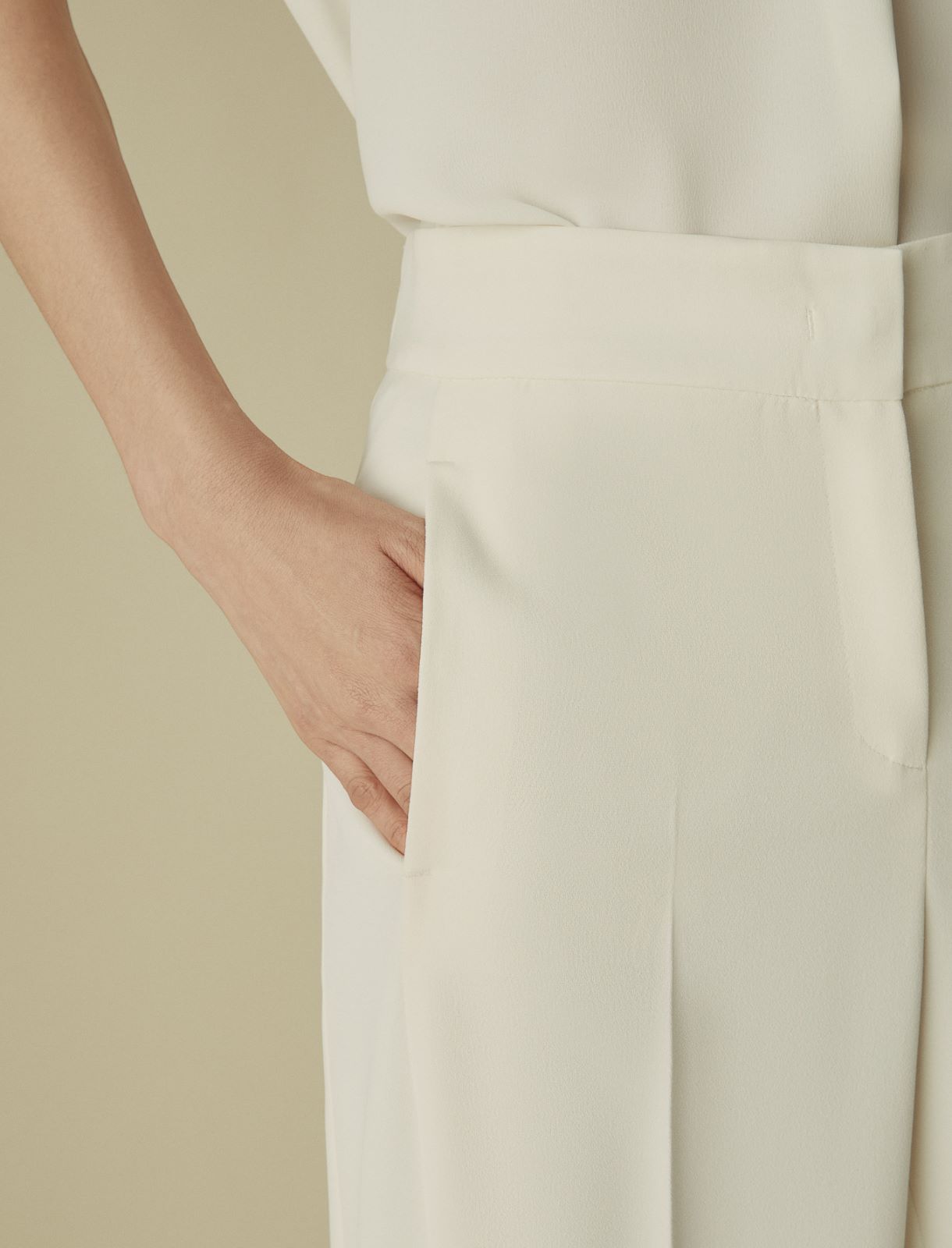Pantalon cropped - Blanc laine - Marella - 4