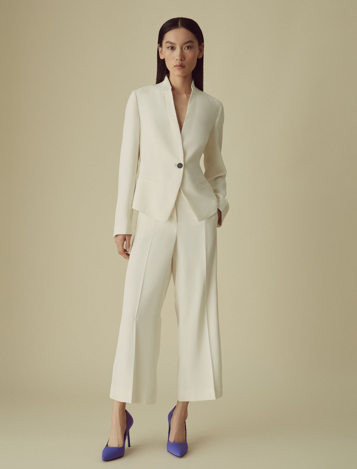 Pantalon cropped - Blanc laine - Marella - 5