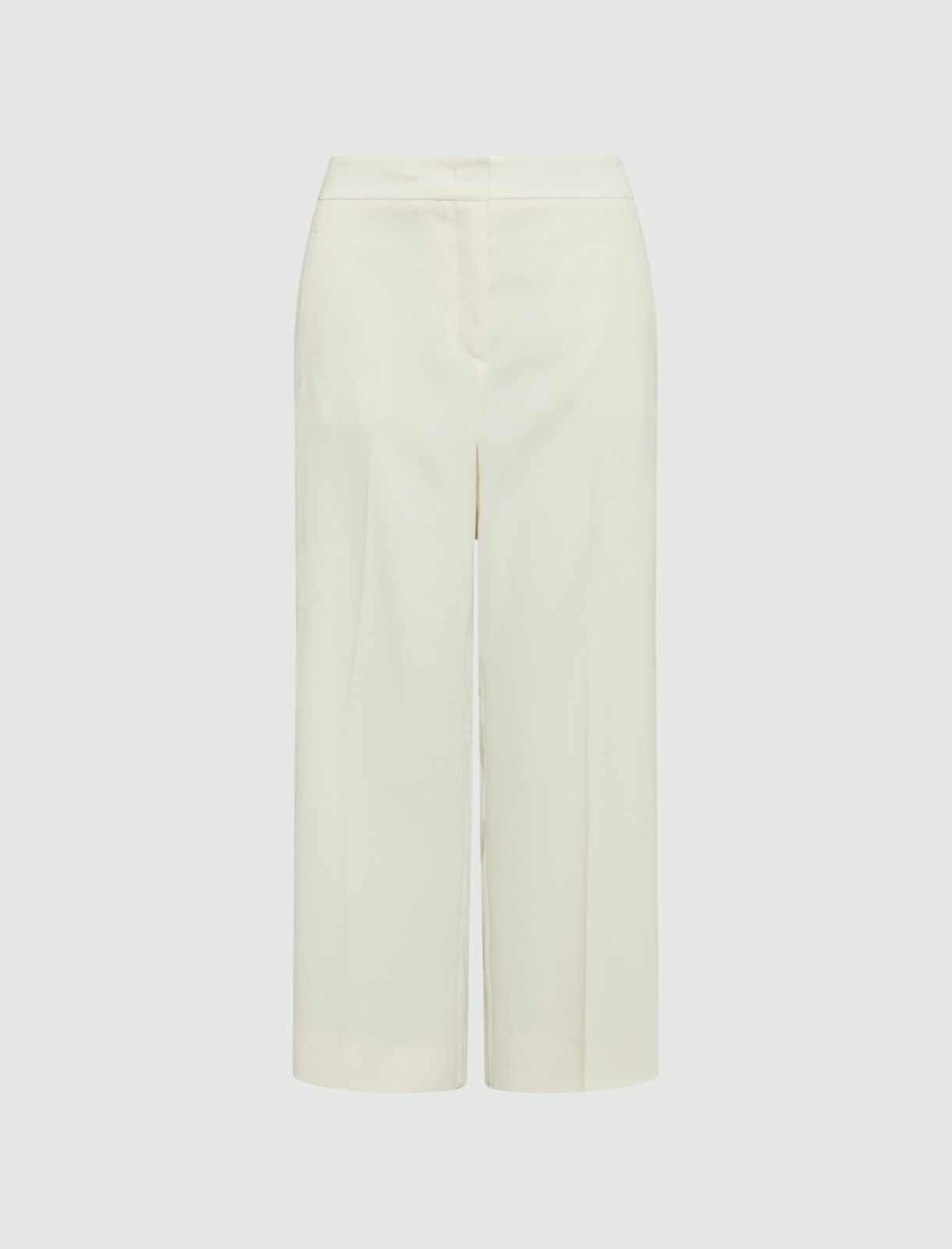 Pantalones cropped - Blanco lana - Marella - 2