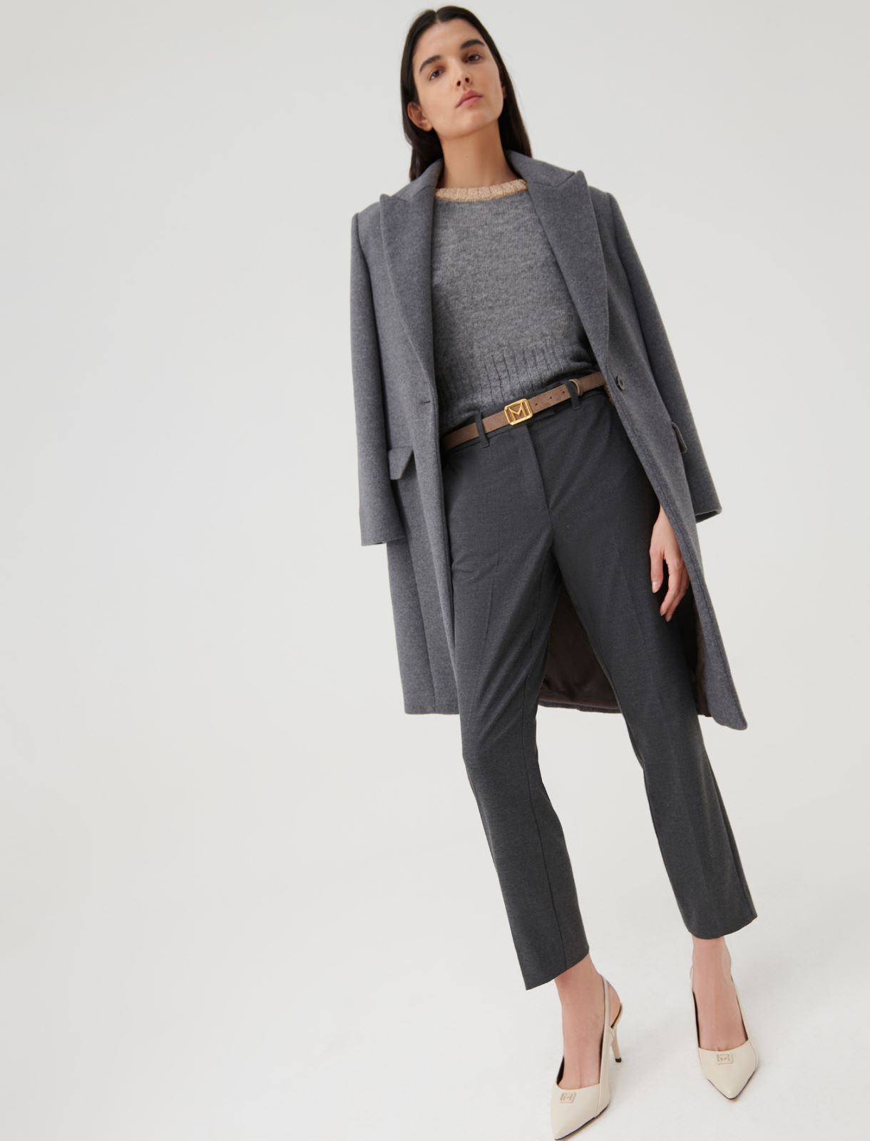 Flannel trousers - Melange grey - Marella - 3