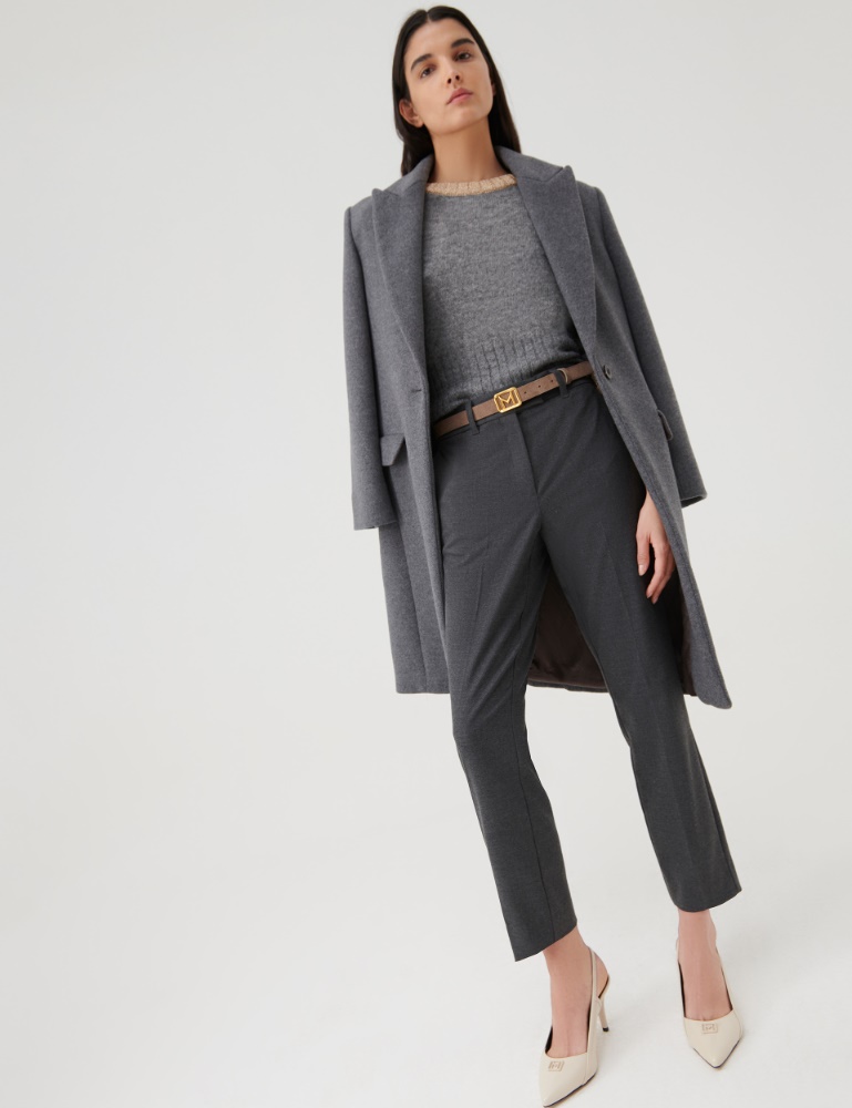 Flannel trousers - Melange grey - Marella
